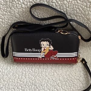 Betty Boop “Pretty Smart” Crossbody Wallet Wristlet, NWT